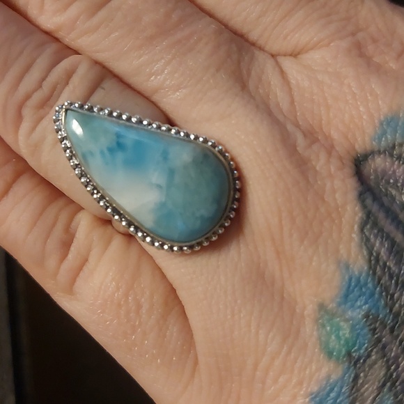 Gorgeous Larimar Ring Size 5.75 - Picture 3 of 5